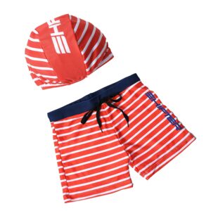 Swimming Costume Shorts for Kids Boys Combo Set with Lycra Cap kit Junior Size