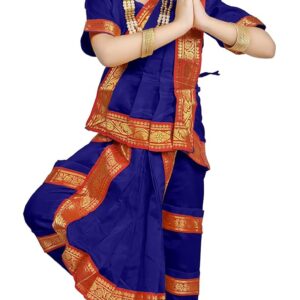Bharatnatyam Dress Blue Saari on Rent