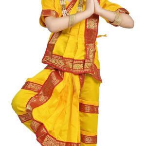 Bharatnatyam Dress Yellow Saari on Rent