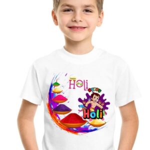 Chota Bheem Print Holi Tshirts for kids