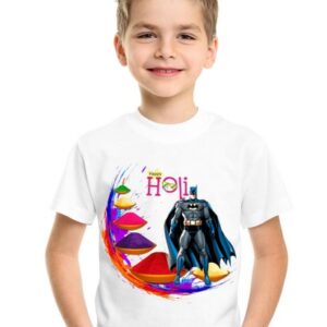Batman Print Holi Tshirts for kids