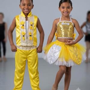 yellow western dance outfit