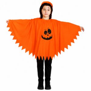 Kids Pumpkin Print Hooded Costume