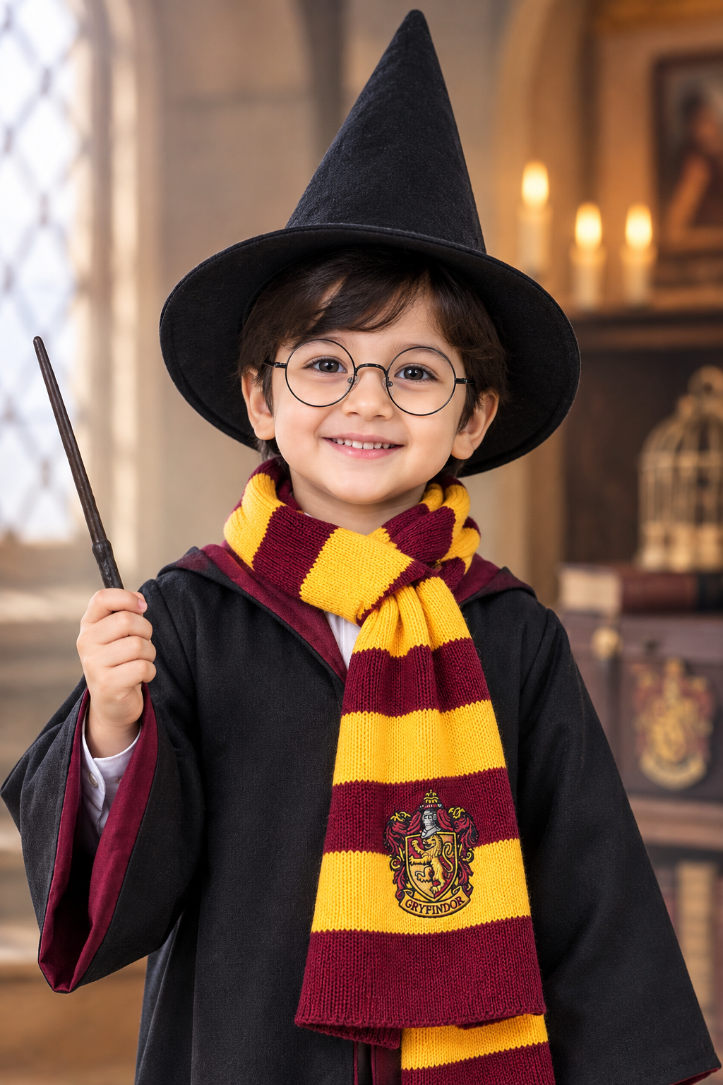 Ravenclaw Muffler Patch Knit Scarf Muffler Gryffindor Muffler For Kids - Image 2